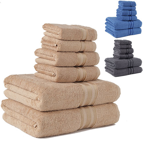 6 Piece Cotton Towel Set