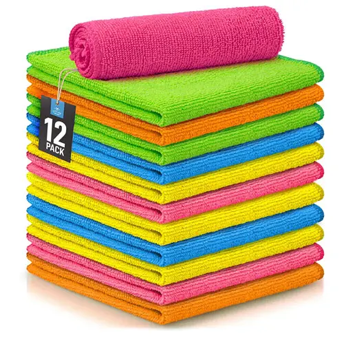 Microfiber Cleaning Cloths (16 X 16 Inch)- 12 Pack