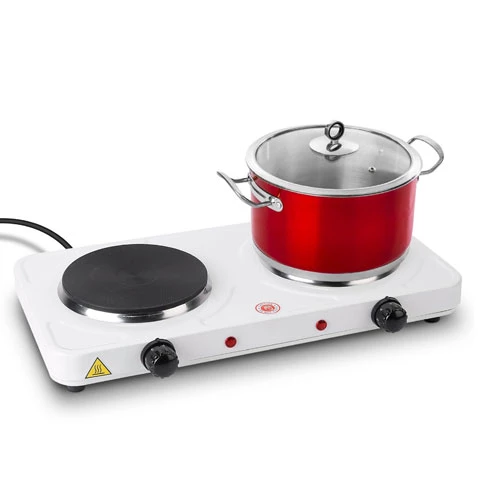 Portable Dual Electric Burner - 2000W, 5 Gear Temperature Control