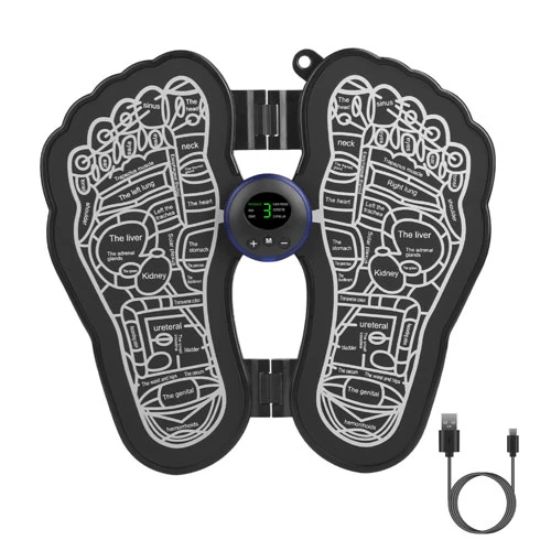 USB Rechargeable Foot Massager - 6 Modes, Acupressure Mat, Circulation Massage Pad