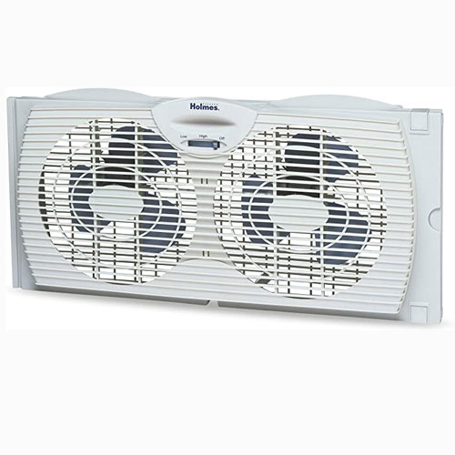 Window Fan With Twin 6-inch Reversible Airflow Blades