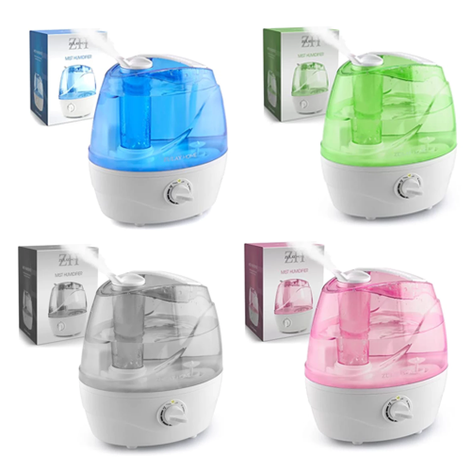 Zulay Cool Mist Humidifiers (2.2L Water Tank)