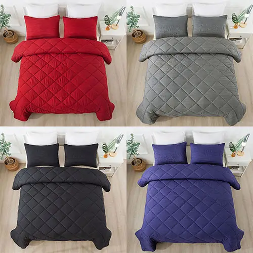 JML Down Alternative - All Season Comforters Duvet Insert with Diamond Pillow Sham
