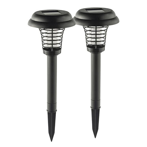Solar LED Garden Light With Built-In Bug Zapper - 2 Pack
