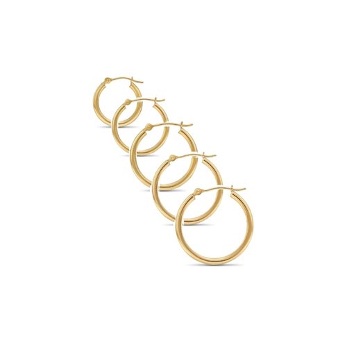 14K Solid gold 2MM Hoop Earring