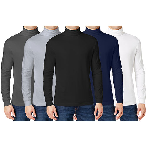 Men's Long Sleeve Turtle Neck T-Shirt