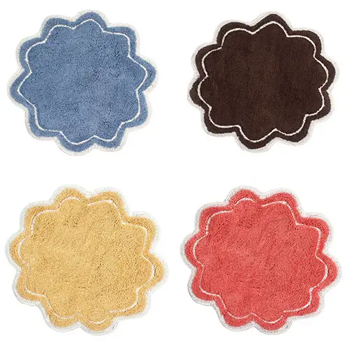 30" Round Allure Collection Cotton Tufted Bath Rug