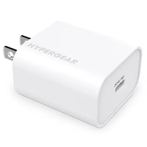 HyperGear 20W USB-C PD Wall Charger ETL White BULK