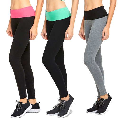 4 Pack Two-Tone Yoga Leggings