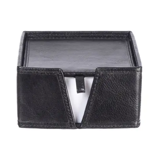 Club Rochelier Leather Memo Holder Box