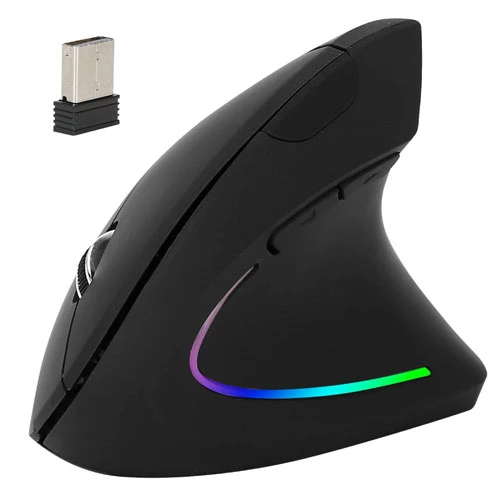 2.4G Wireless Vertical Mouse, 6-Button Ergonomic Optical Mice, 3 Adjustable DPI (800/1200/1600)