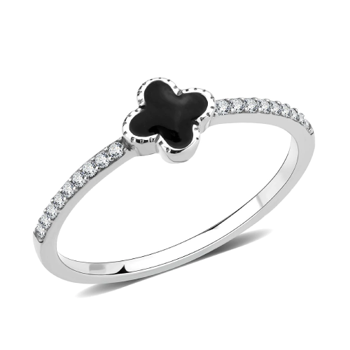 DA320 - No Plating Stainless Steel Ring with Epoxy In Jet