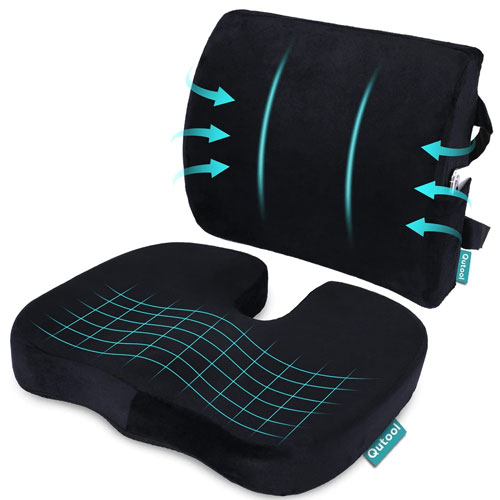 Seat Cushion and Lumbar Support Pillow