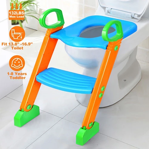 Potty Training Toilet Seat with Steps Stool Ladder For Children Baby