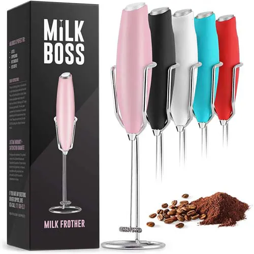 Milk Boss Milk Frother With Holster Stand