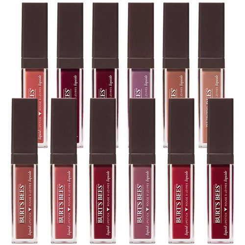 3 Pack Assorted Burt's Bees 100% Natural Moisturizing Liquid Lipstick