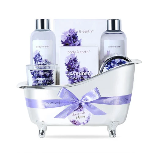 Lavender Home Spa Bathtub Set