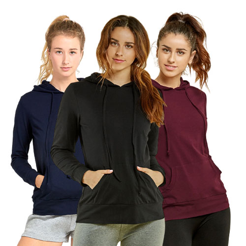 Ladies Thin Pullover Hoodie