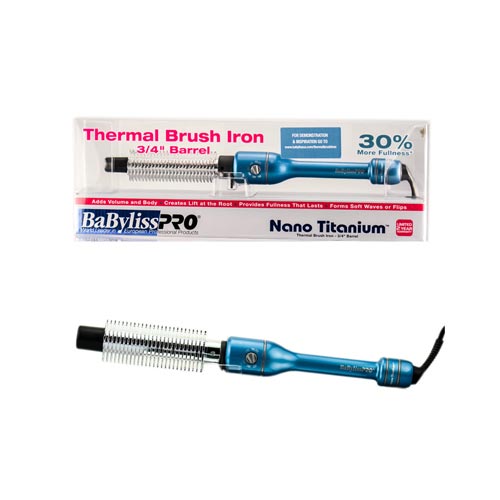 BaBylissPRO Nano Titanium 3/4" Barrel Thermal Brush Iron