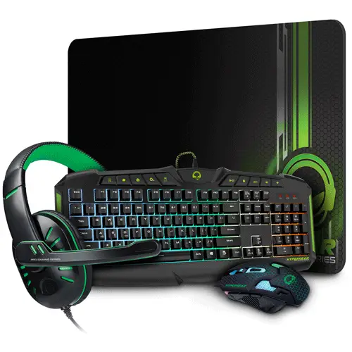 HyperGear 4-in-1 Gaming Kit Emerald Crocodile