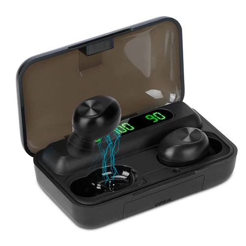 Wireless TWS Earbuds - 5.1 Stereo Headset, Noise Canceling, Mic, Magnetic Charging Dock