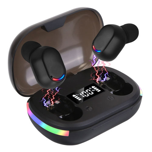 Wireless TWS Earbuds with Mic & Charging Dock - In-Ear Stereo Headset for Travel & Work