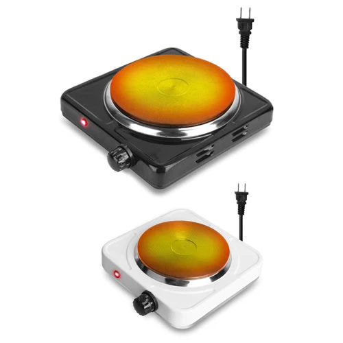 Portable 1500W Electric Single Burner Hot Plate Stove - Non Slip Feet, 5 Temp Adjustments