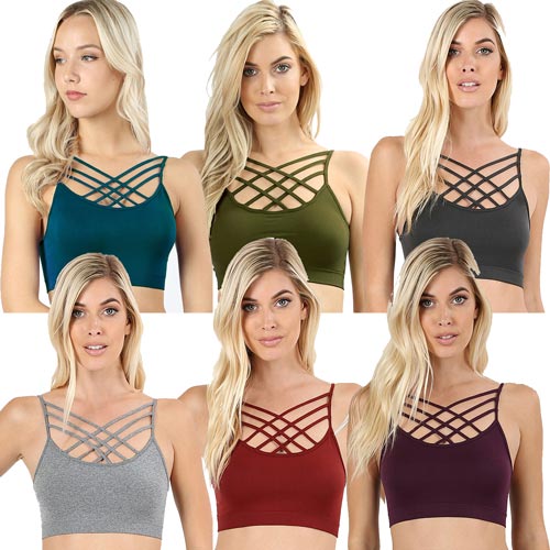 6 Pack Triple Criss Cross Bralette