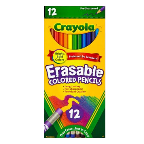 Erasable Colored Pencils, 12 Count