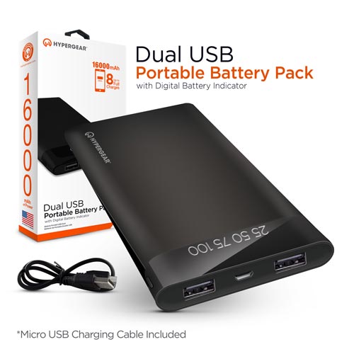 16000mAH Universal Dual USB LED Power Bank