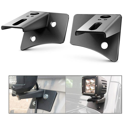 Nilight - 90026B 2PCS JK A-Pillar Windshield Hinge Mounting Brackets