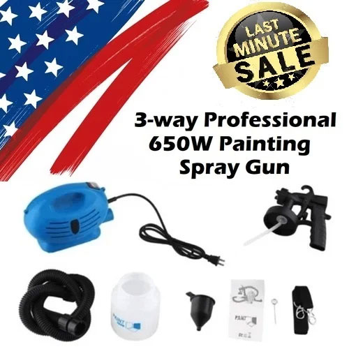 3 Way Professional Painting Sprayer - Spray Gun 650W HVLP DIY