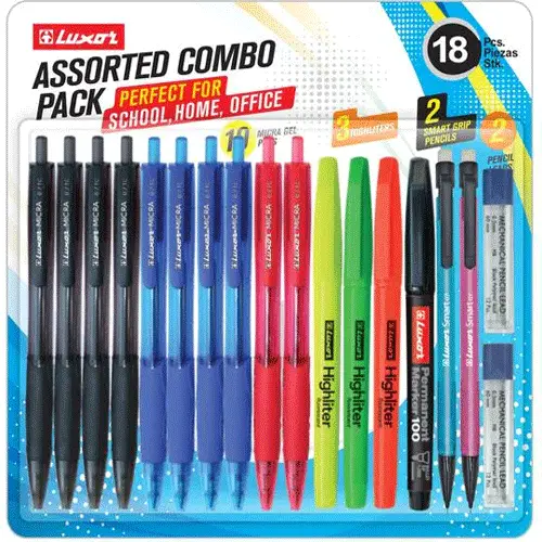 Luxor Assorted Pack (18pc Blister)