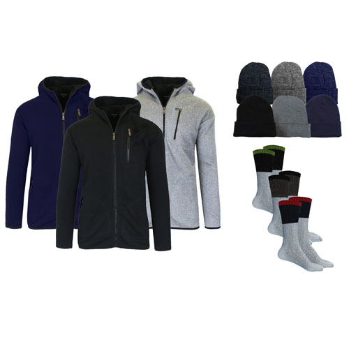 Men's Sherpa Winter Gift Set Bundle