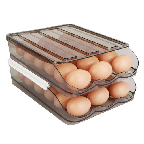36-egg Double Layer Automatic Rolling Egg Container Holder With Lid