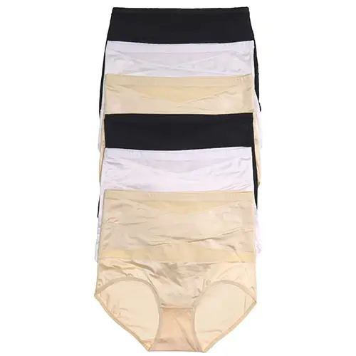 Angelina High Waist Briefs with Mesh Waist (6-Pack)