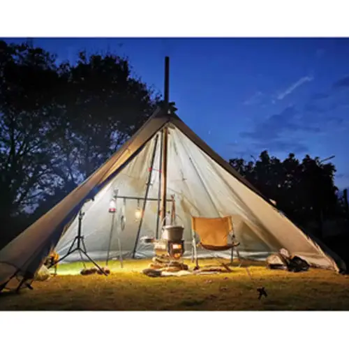Teepee Tent 4-6 Person Hot Tents With Stove Jack 4 Season
