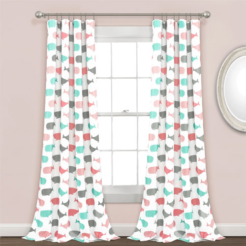 Whale Window Curtain Panel Set Lush Decor