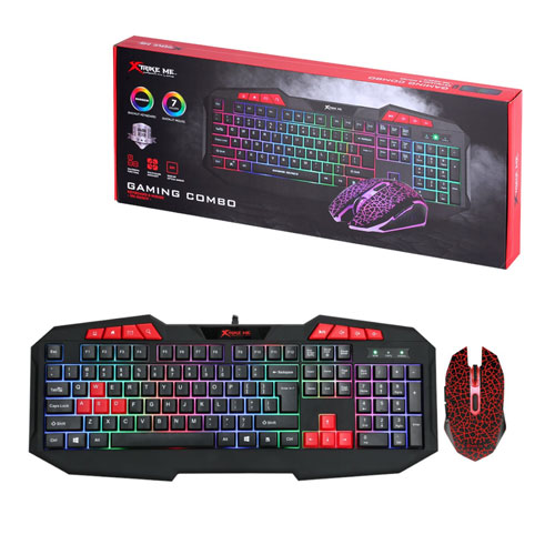 Rainbow Backlit Gaming Keyboard And Mouse Combo