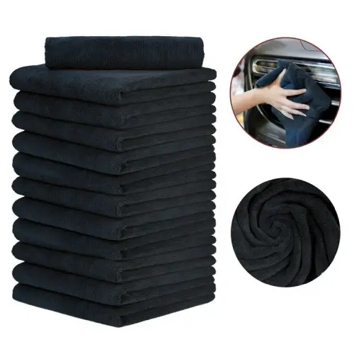 10 PCS Edgeless Microfiber Towel No Tag No Scratch Professional,380 GSM