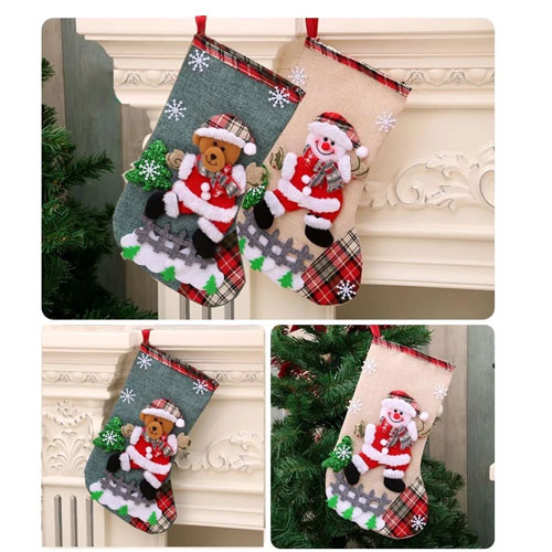 Cheerful Holiday Stocking Set of 2