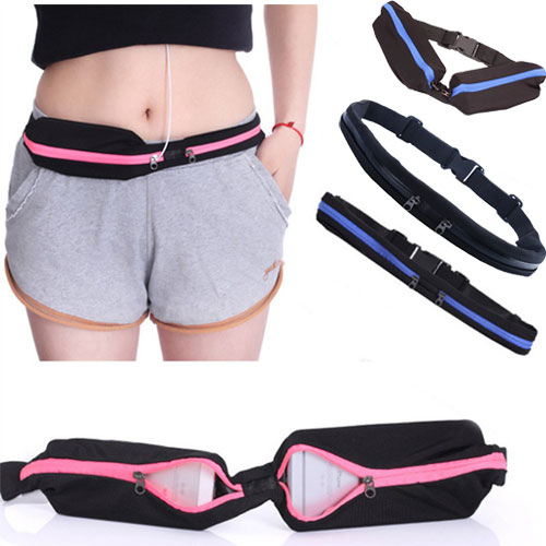 Stride Dual Pocket Running Belt And Travel Fanny Pack For All Outdoor Sports