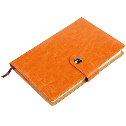 150 Pages PU Leather Cover Notebook with Calendar, World Map, and Silk Ribbon