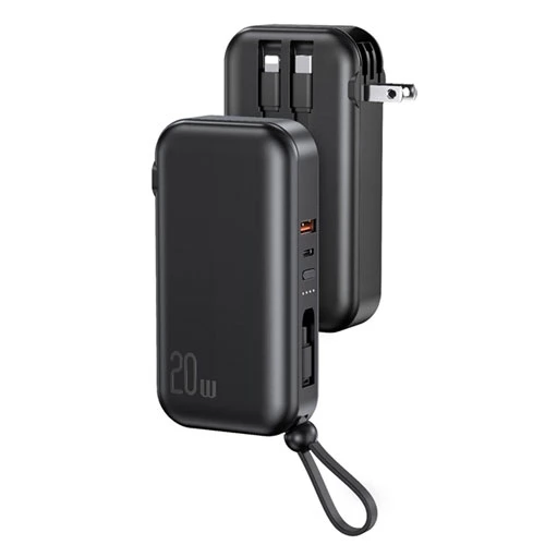 10K mAh Portable Charger w/ 3 Cables - PD20W QC18W Fast Charging Power Bank - 5 Outputs - iOSPhone 1