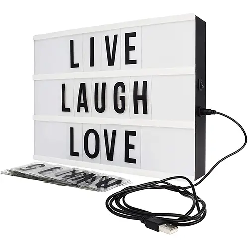 Northpoint Cinema Style 10-LED Home Decor Mini and Large Light Box with 109 Letters and Characters