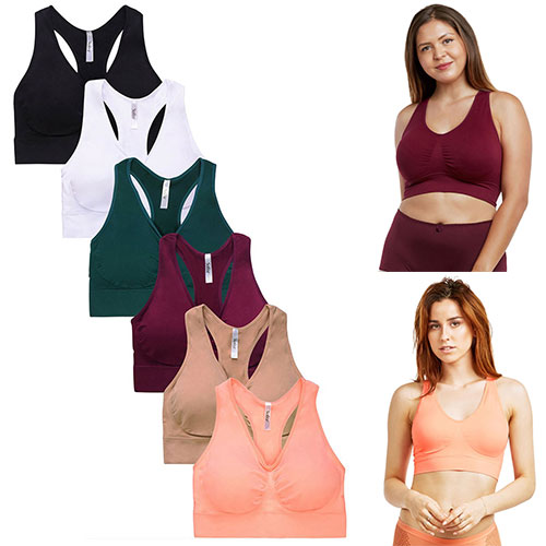 Seamless Sports Bra - Racer back 6 pack