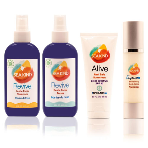 Revive Facial Toner And Cleanser + Alive Sunscreen And Perfecting Serum Set