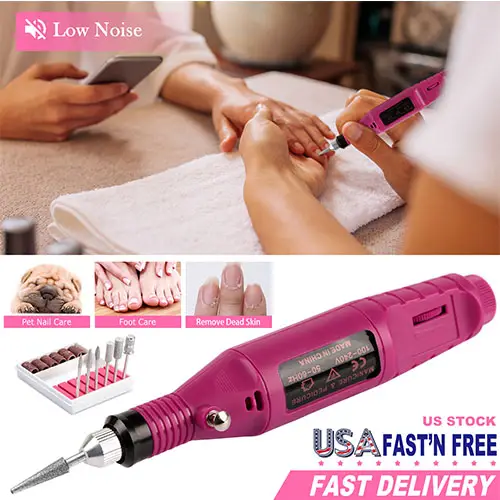 Nail Art Drill Kit Professional Finger Toe Nail Care Electric Nail Polishing Machine
