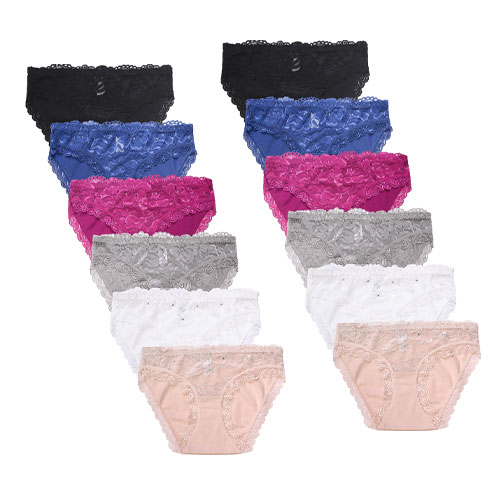 Ladies Cotton Bikini Panty Pack Of 6 And 12