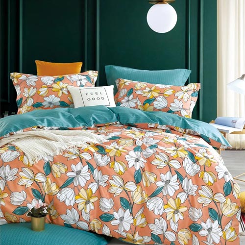 Leila 100% Cotton Reversible Comforter Set